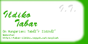 ildiko tabar business card